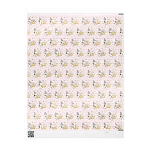 Snoopy Birthday Wrapping Paper | Pink Peanuts Gift Wrap | Cute Cake & Candles Design | Nostalgic Cartoon Party Decor | Charlie Brown Theme image 4