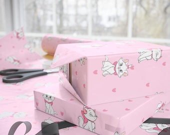 Disney Marie Cat Wrapping Paper | Pink Kitten Gift Wrap