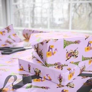 Rapunzel Wrapping Paper | Tangled Birthday Party, Princess Gift Wrap image 1