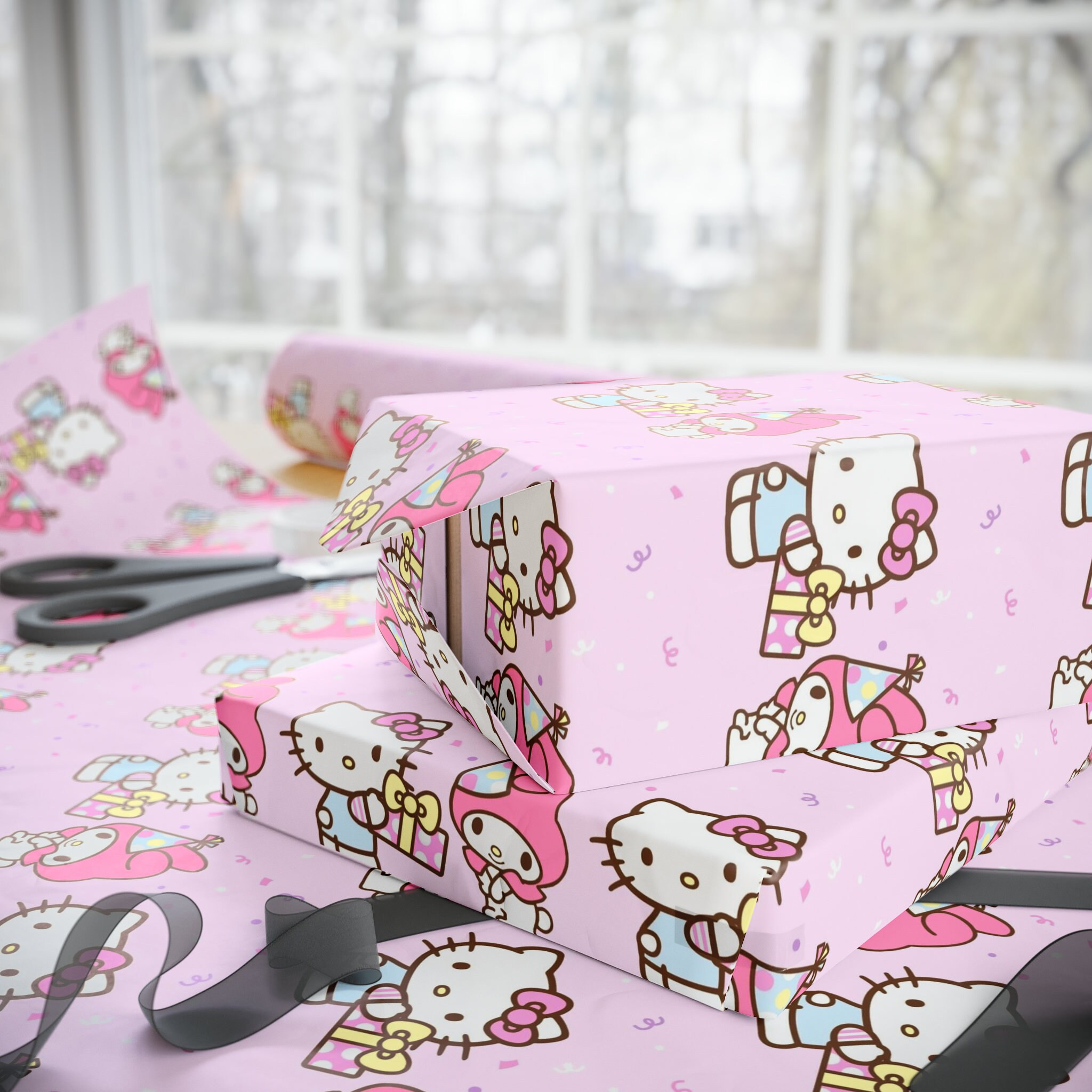 My Mel & Hello Kitty Birthday Wrapping Paper - Etsy
