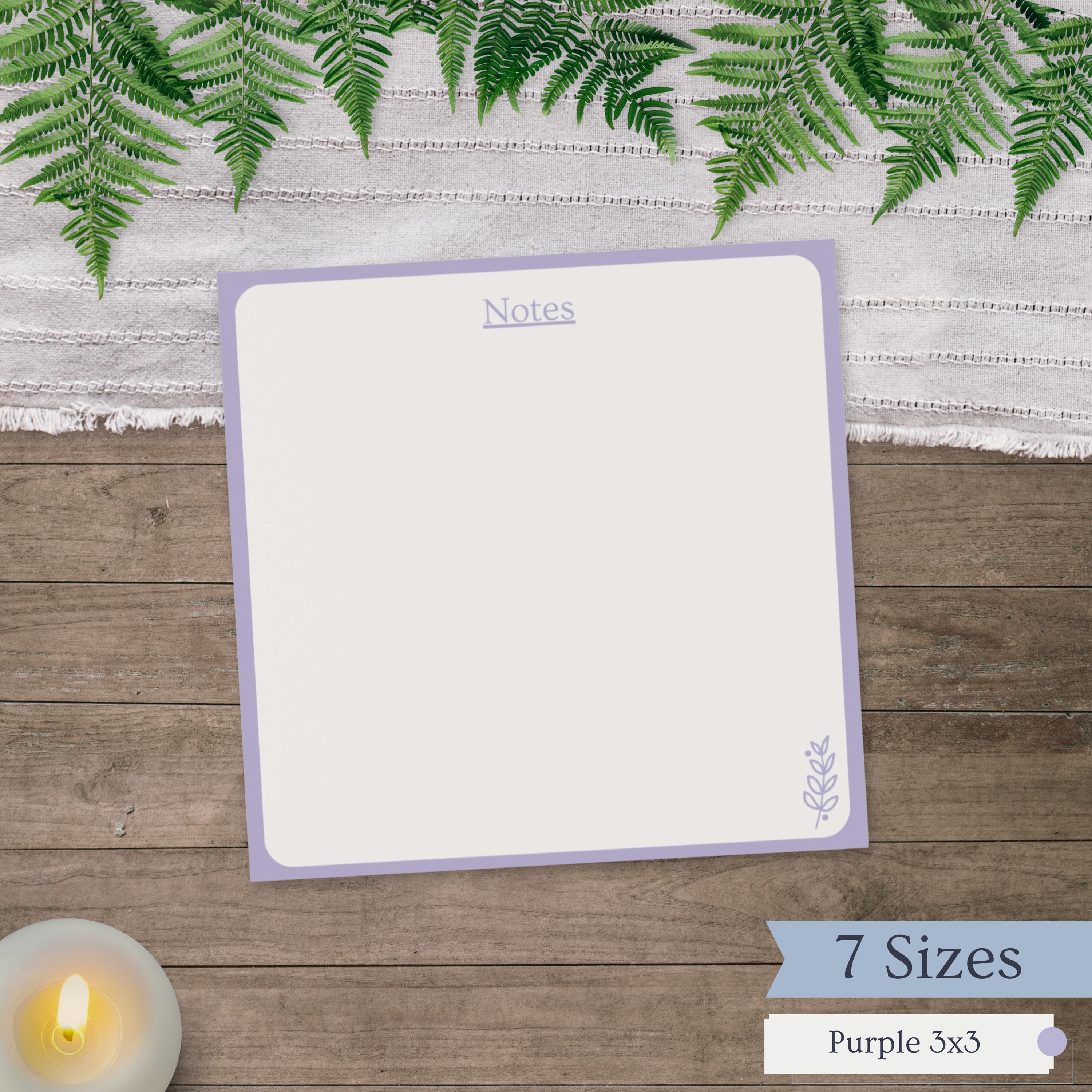 Purple Notepad Sticker Purple Custom Sticky Notepad - Personalized Back to School Notes ...