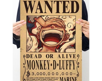 Wanted Poster Anime New Bounty Luffy Zoro Shanks  Etsy India
