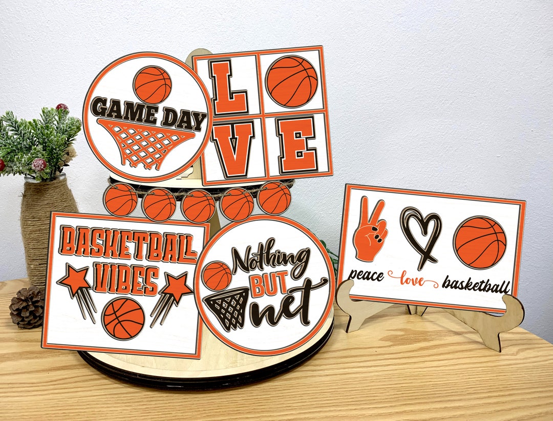 Basketball Tier Tray SVG Bundle Tiered Tray Decor Basketball Etsy