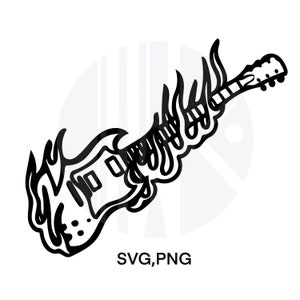 Gibson SG Guitar Instant Download SVG, Pdf, PNG, Digital Download