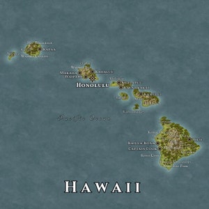 Hawaii Clipart + Wallpaper Hintergrund + DnD Karte