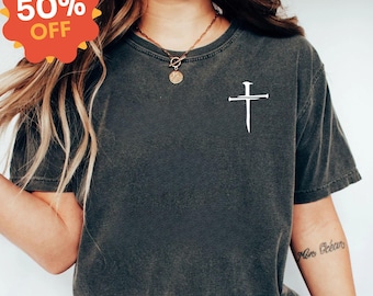 Faith Cross T-Shirt, Christian Apparel, Unisex Cotton Tee