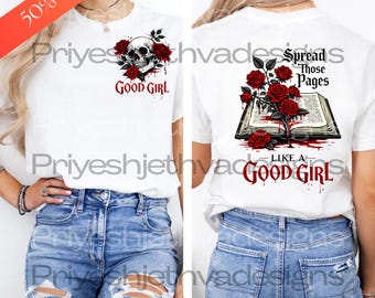 Dark Romance Bookish PNG – Diffondi quelle pagine come una brava ragazza (download digitale)