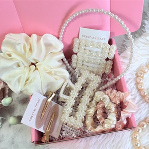 Pearl Hair Accessories Gift Box, Birthday Mother&#39;s Day Christmas Graduation Gift Box, Send Gift, Hair Accessories Gift Set, Gift Box for Her
