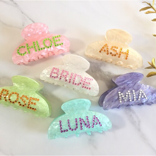 Custom Claw Clip Personalized Hair Clip Claw Clip Name Etsy