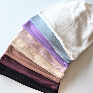 Textured Jersey Slouchy Beanie, Women&#39;s Breathable Beanie, Thin Stretch Beanie, Spring Summer Fall Beanie, Chemo Beanie Hat, Gift for Her