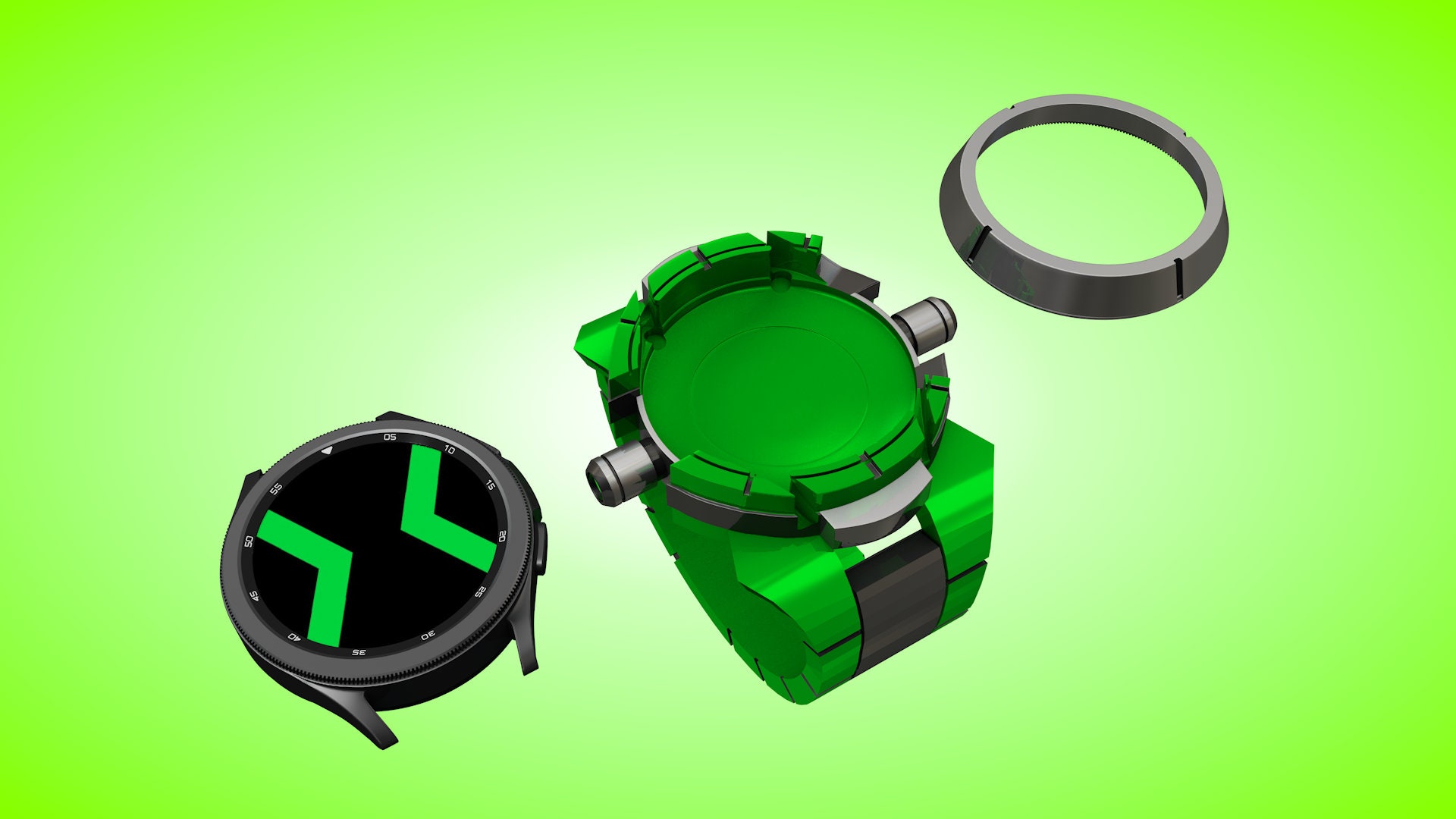 3d Print Omnitrix Samsung Gear Ben Ten 3d Print Omnitrix Samsung Gear S3 Recalibrated Omnitrix Case Which  Holds Samsung Galaxy Watch