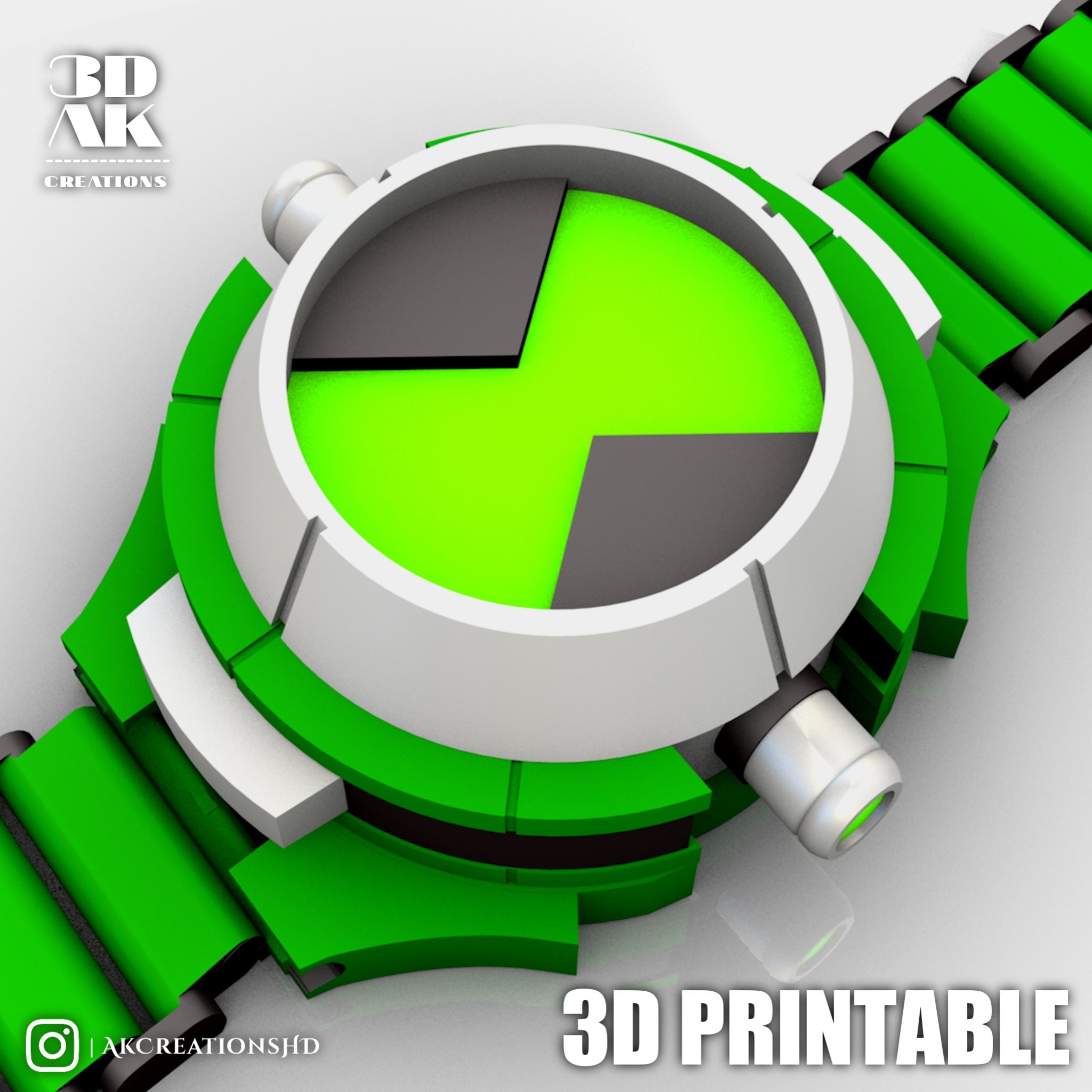 3D file Ben 10 Omnitrix (Slim Variant) - Watch with Flexi Strap ⌚・Design to  download and 3D print・Cults