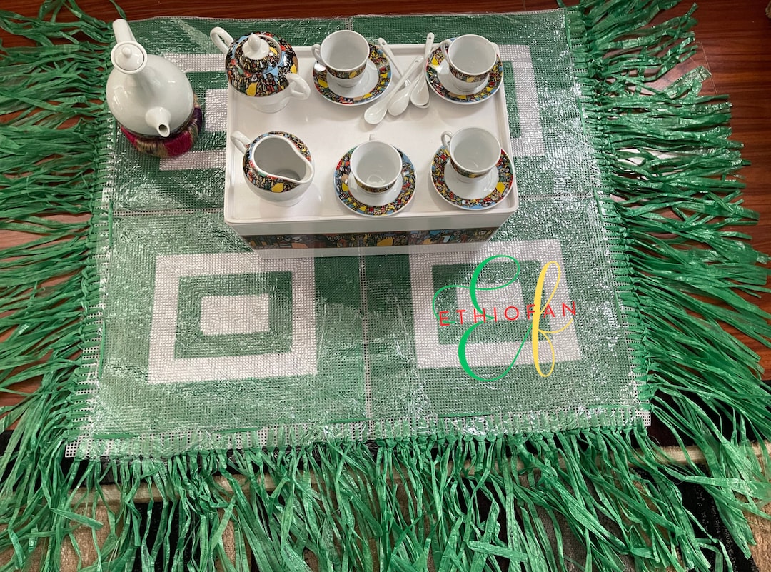 Ethiopian and Eritrean Traditional Coffee Ceremony Rekebot Mat, Only