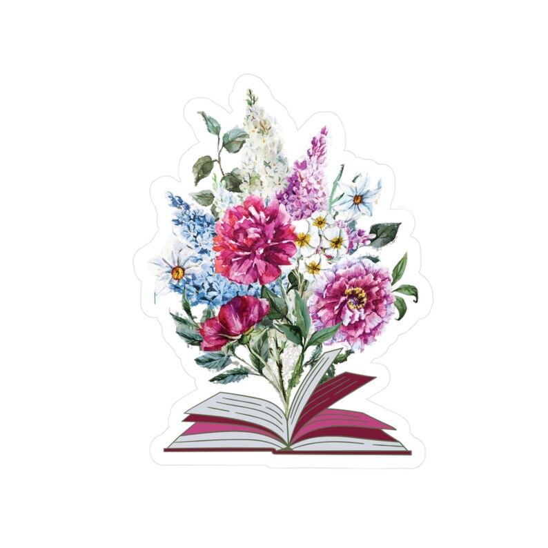 Growing From Book Sticker/ Open Book Sticker / Reading Sticker / Book ...