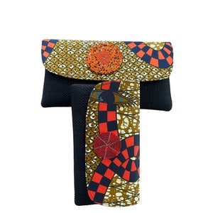 African Print Clutch Bag: Handmade Beaded Tribal Purse