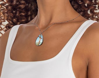 Jesus Christ Ellipse Pendant Necklace: Christian Orthodox Jewelry