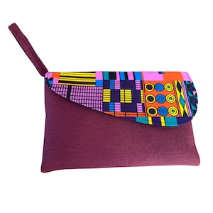 African Print Clutch Bag: Handmade Beaded Purse