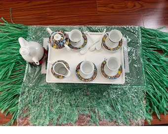 Ethiopian and Eritrean Traditional Coffee Ceremony Rekebot Mat (የረከቦት ምንጣፍ)