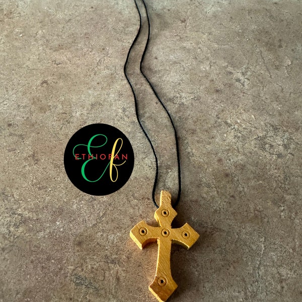 Ethiopian Orthodox Wooden Cross Jewelry, Hand Curved Christian Cross Necklace, Ethiopia Orthodox  cross necklace, cross neckless
