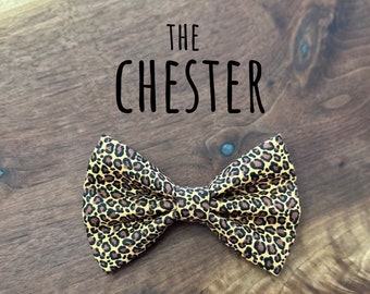 Dog bow tie, cat bowtie, bow for cat, dog bowtie, pet bowtie, pet bow tie, leopard tie, The Chester - The Bow Tie