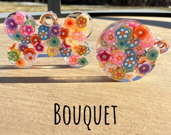 Etiqueta de mascota personalizada, etiqueta de mascota personalizada, etiqueta de identificación de mascota, etiqueta de perro personalizada, etiqueta de perro de resina, etiqueta de mascota silenciosa, The Bouquet - Pet Tag