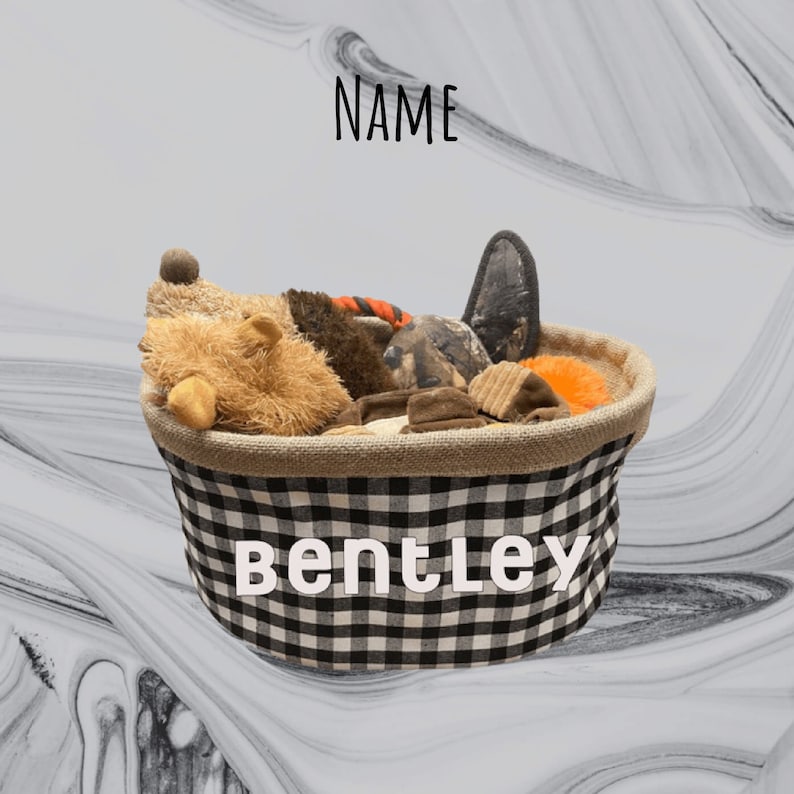 Pet Toy Basket, Dog toy crate, personalized toy basket, Cat toy box, personalized toy bin, dog toy storage, Custom dog toy basket, Pet gift Name Only