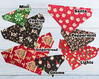 Christmas Dog Bandana, Personalized dog bandana, new puppy gift, dog mom gift, Holiday bandana for pet