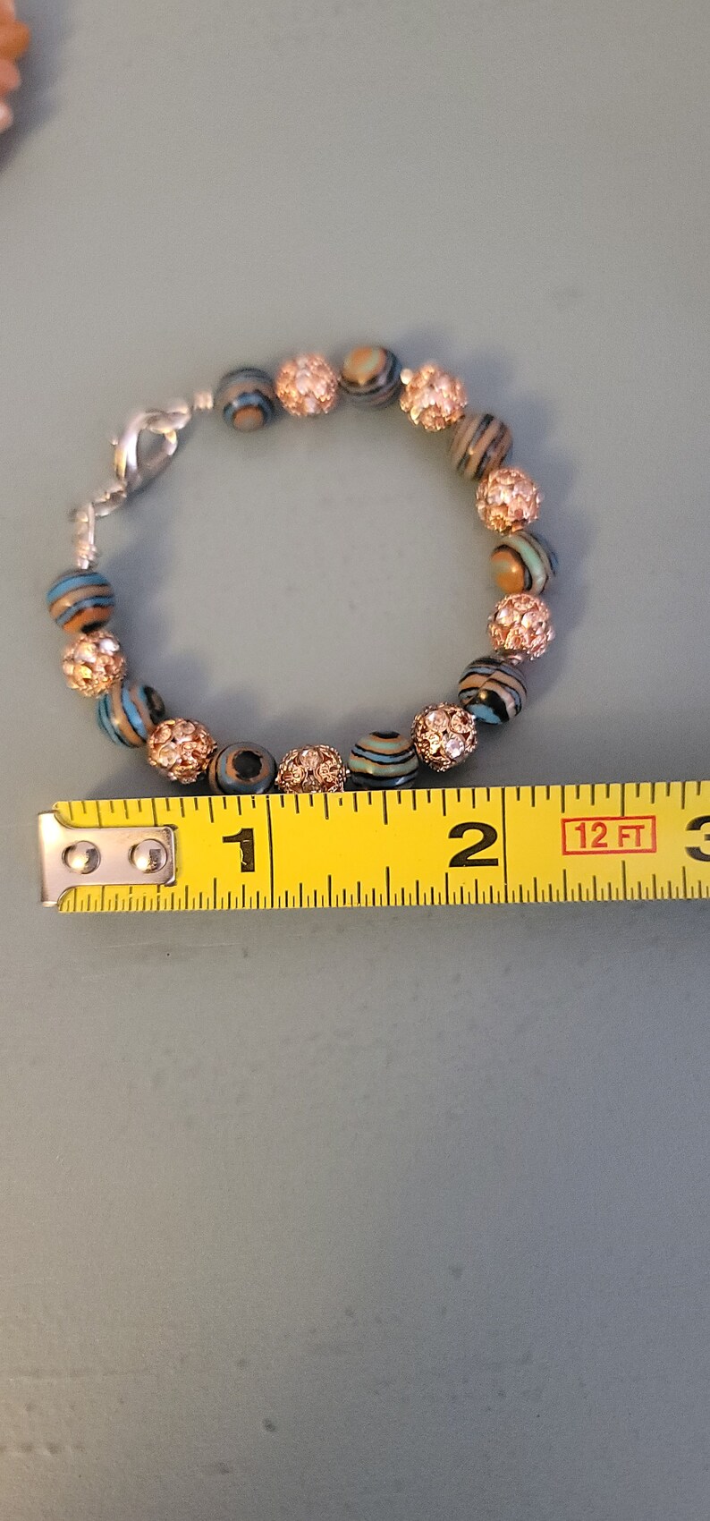 Two Set Beaded Wire Bracelet Etsy