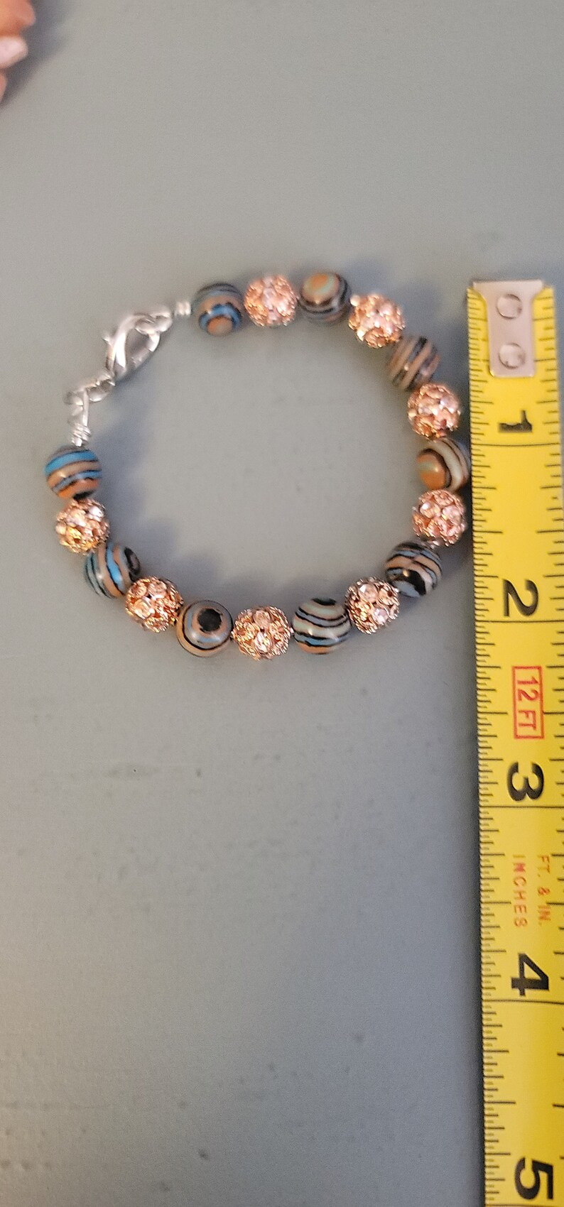 Two Set Beaded Wire Bracelet Etsy