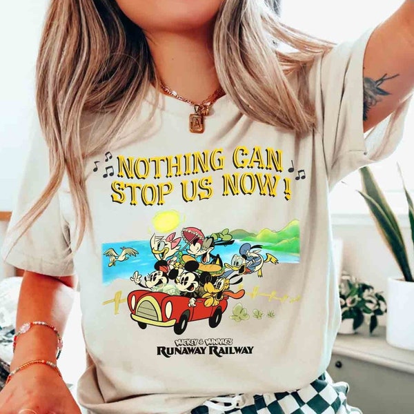 Disney Mickey & Minnie's Runaway Railway Nothing Can Stop Us Now Shirt, WDW Trip Unisex T-shirt Family Birthday Gift Adult Kid Toddler Tee