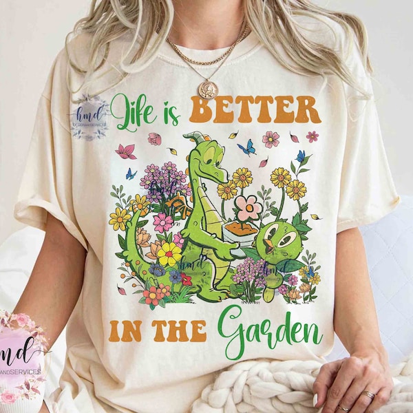 Disney Figment & Orange Bird Life is Better in The Garden Shirt, Vintage Epcot Flower And Garden Festival 2024 Tee, Disneyland Family Gift