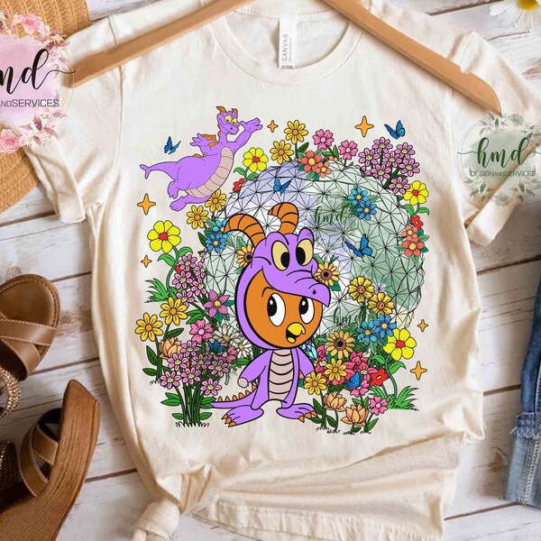 Disney Epcot International Flower and Garden Festival 2024 Shirt, Orange Bird & Figment Epcot Center Tee, Walt Disney World Family Gift