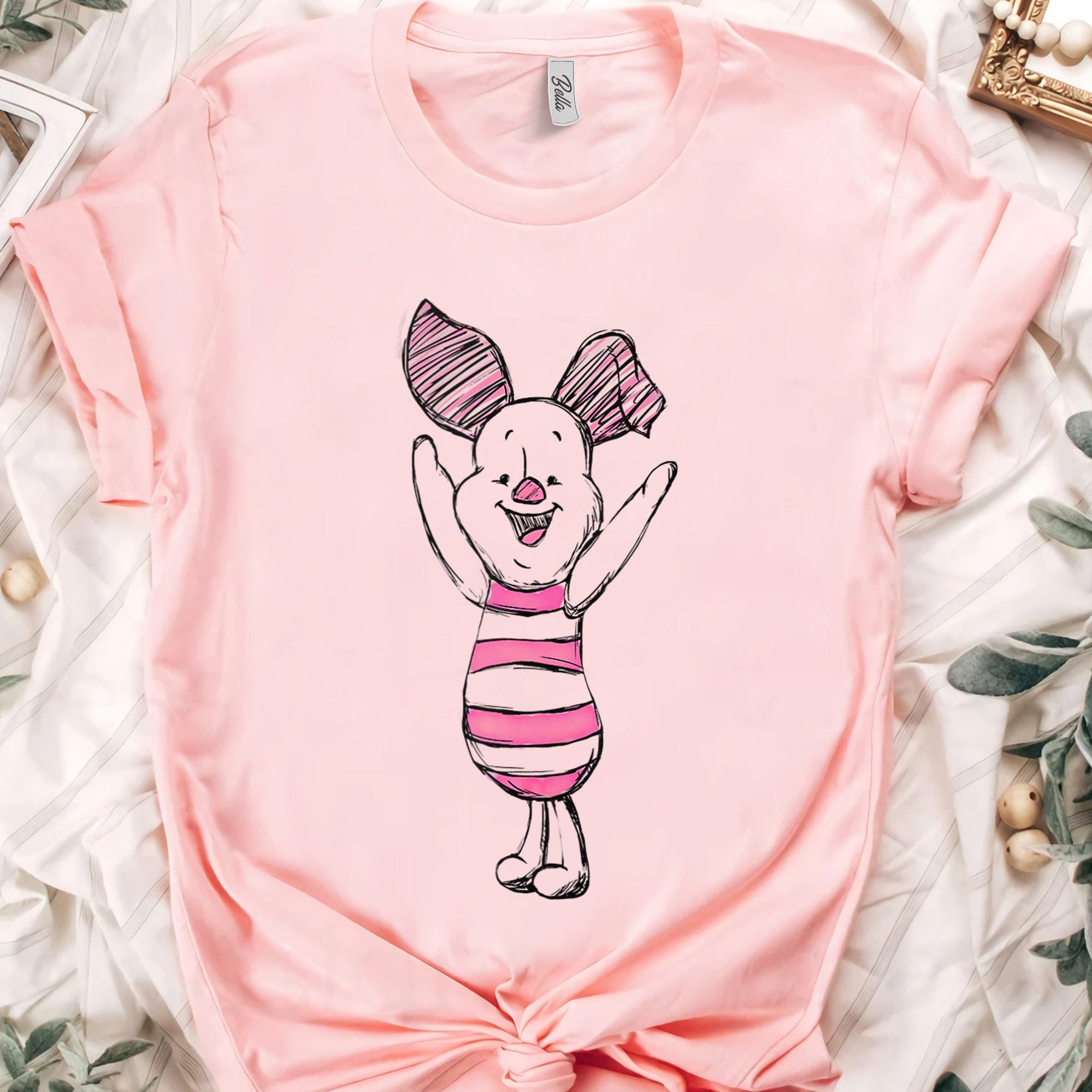 Cute Disney Winnie the Pooh Happy Piglet Shirt Disneyland - Etsy