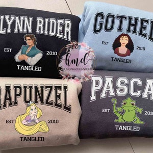 Vintage Disney Tangled All Characters Group Rapunzel Custom Retro Shirt, WDW Trip Unisex T-shirt Family Birthday Gift Adult Kid Toddler Tee