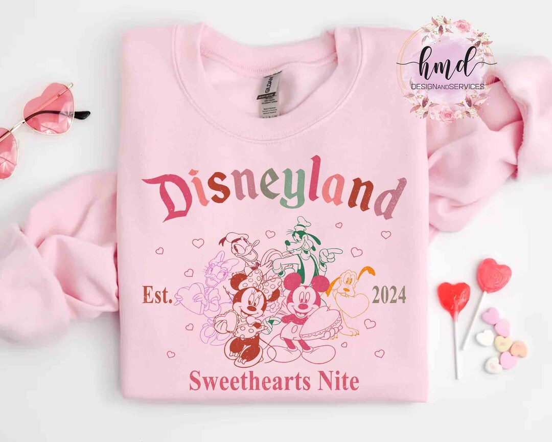 Mickey and Friends Disneyland After Dark Sweethearts Nite Tshirt