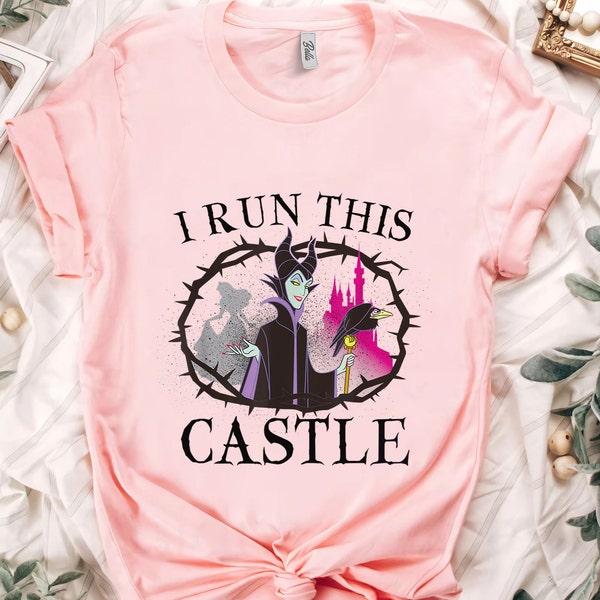 Disney Villains Sleeping Beauty Maleficent Runs This Castle Shirt, Unisex T-shirt Family Birthday Gift Adult Kid Toddler Comfort Colors Tee