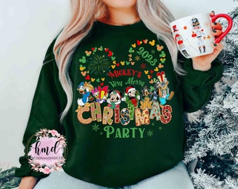 Mickey's Very Merry Christmas Party 2024 Shirt, Disney Santa Mickey And Minnie Custom Tee, Disneyland Vacation Family Matching Trip Gift