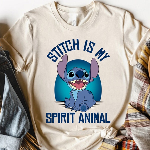 Disney Cute  Lilo & Stitch Spirit Animal Stitch Shirt, Magic Kingdom WDW Holiday Unisex T-shirt Family Birthday Gift Adult Kid Toddler Tee