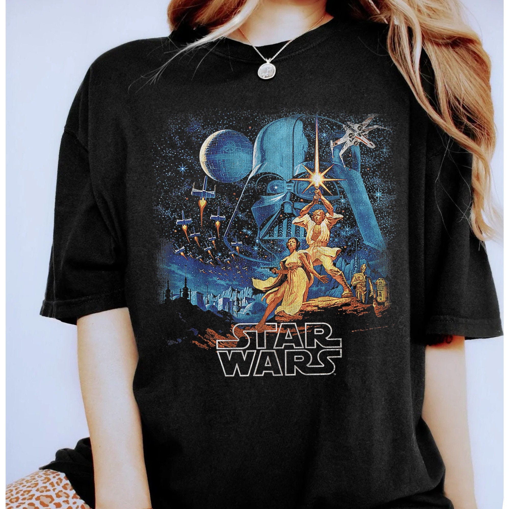 Retro 90s Star Wars A New Hope Classic Vintage Poster Comfort Colors Shirt,  Unisex T-shirt Family Birthday Gift Adult Kid Toddler Tee - Etsy Denmark