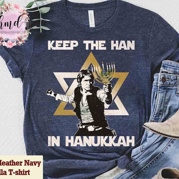 Retro Han Solo Keep The Han In Hanukkah T-shirt, Galaxy's Edge Festival of Lights Party 2024 Tee, Hollywood Studios Holiday Family Gift