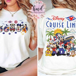 Tow-Sided Disney Cruise Line Mickey and Friends T-shirt, Disney Wish Fantasy Magic Wonder 2024 Matching Tee, Family Cruise Vacation Gift