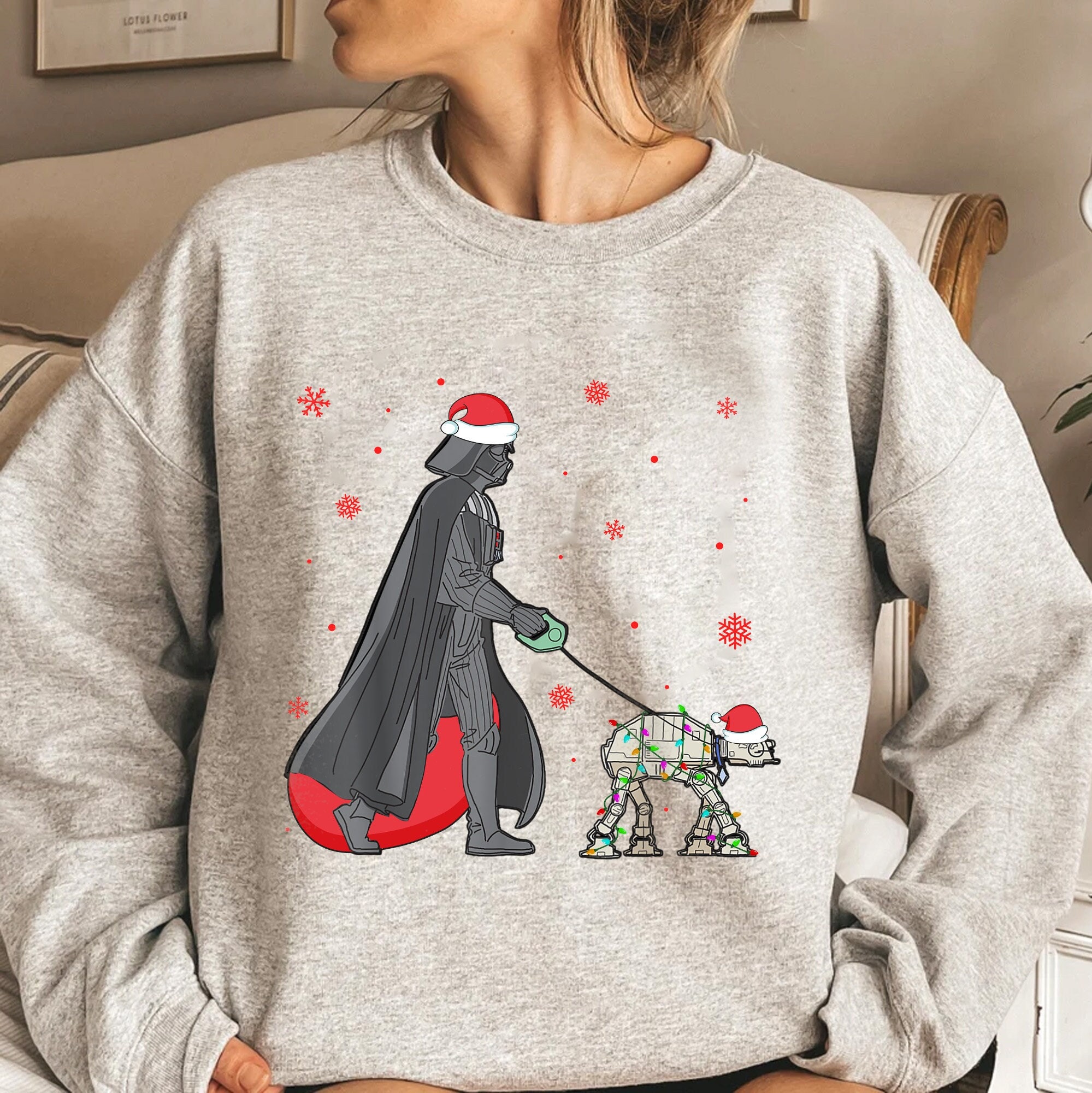 Discover Sanat Darth Vader AT-AT Walker Christmas Sweatshirt