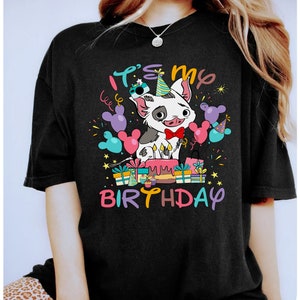 Disney Moana Characters Pua Pig Custom Presents It's My Birthday Shirt, Magic Kingdom Trip Unisex T-shirt Family Gift Adult Kid Toddler Tee image 2