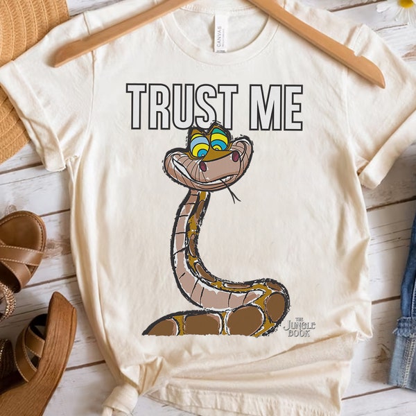 Disney Das Dschungelbuch Kaa Trust Me Snake Poster Retro Shirt, Magic Kingdom WDW Unisex T-shirt Familie Geburtstagsgeschenk Erwachsene Kind Kleinkind Tee