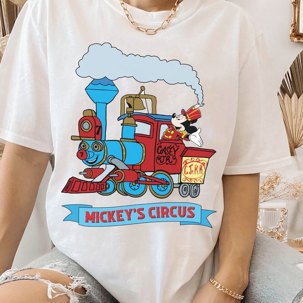 Cute Disney Mickey's Circus Medal And Pin Passholder Casey Jr Shirt, Disneyland Unisex T-shirt Family Birthday Gift Adult Kid Toddler Tee