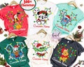 Personalized Disney Mickey and Friends Christmas Family Matching T-shirt, Custom All Characters Disneyland Xmas Tee, Mickey Very Merry Xmas