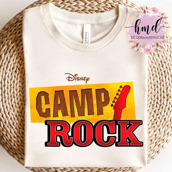 Disney Channel Camp Rock Logo Matching T-shirt, Disneyland Vacation Holiday Unisex T-shirt Family Birthday Gift Adult Kid Toddler Tee