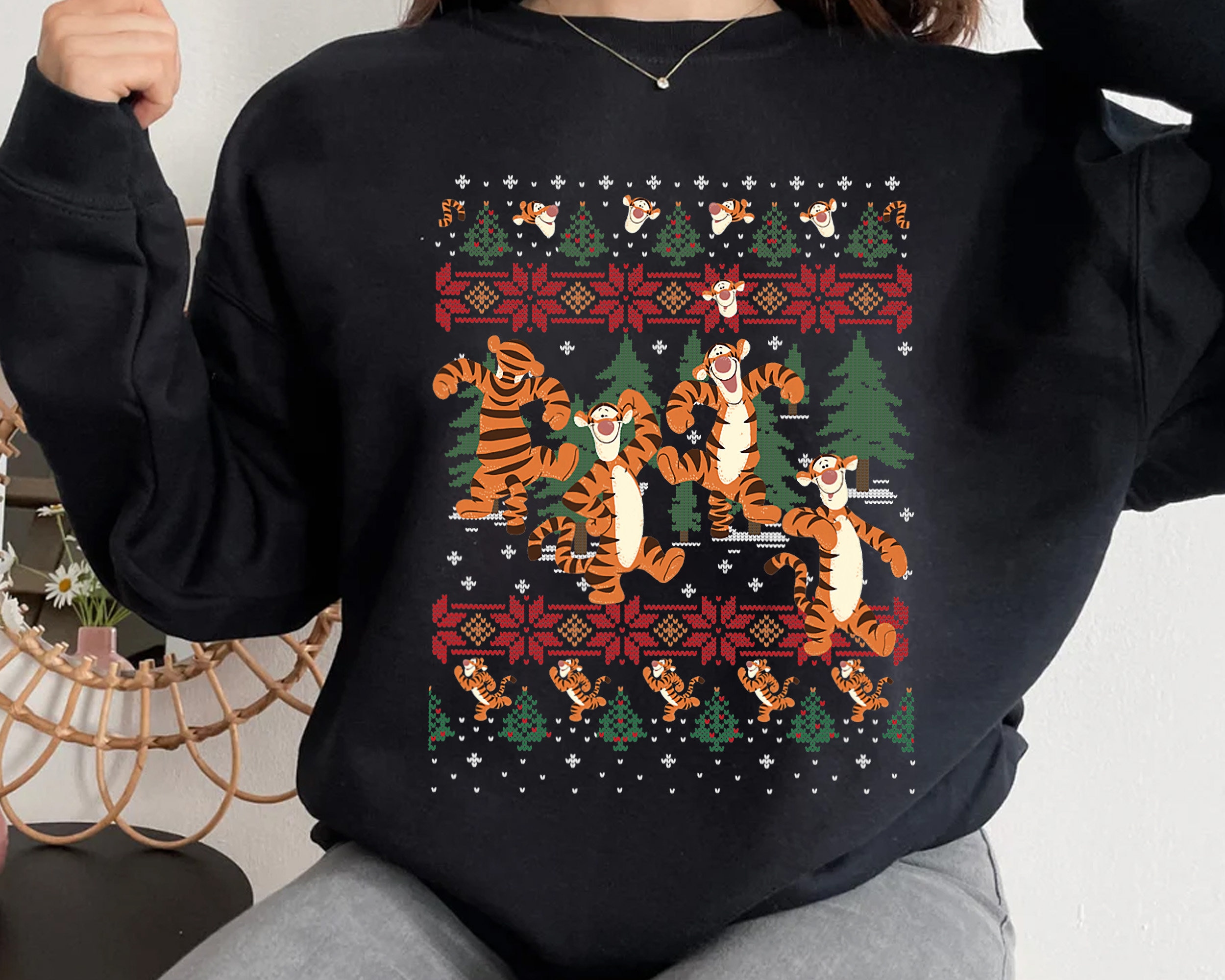 Discover Disney Winnie The Pooh Tigger Christmas Sweatshirt