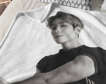 Custom SVT Wonwoo Photo Blanket, Jeon Wonwoo Bias Blanket, Gift for Carats Wonwoo Stans, Kpop Blanket, Carat Blanket #156