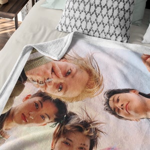 Custom NCT U &#39;Baggy Jeans&#39; Photo Blanket, Baggy Jeans Blanket, Mark TEN Jaehyun Taeyong Doyoung Blanket, NCTzen Blanket, Kpop Blanket #150